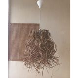 Onay M-252 Kahverengi Rafya Avize 25X40 El Yapımı Salon Oturma Odası Yatak Odası ve Çocuk Odası Rafya Avize