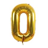 Onay Store Folyo Balon 0 Rakamı Helyum Balon 100 Cm Gold Renk - 0 Yaş Balonu - 0 Yaş Balon -0 Rakam Balon