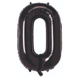 Onay Store Folyo Balon 0 Rakamı Helyum Balon 100 Cm Siyah Renk -0 Yaş Balonu- Doğum Günü Parti Seti Malzemeleri
