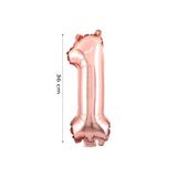 Onay Store Folyo Balon 1 Rakamı Helyum Balon 36 Cm Rose Gold Renk - 1 Yaş Balonu - 1 Yaş Balon -1 Rakam Balon