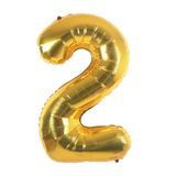 Onay Store Folyo Balon 2 Rakamı Helyum Balon 36 Cm Gold Renk - 2 Yaş Balonu - 2 Yaş Balon -2 Rakam Balon