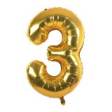 Onay Store Folyo Balon 3 Rakamı Helyum Balon 36 Cm Gold Renk - 3 Yaş Balonu - 3 Yaş Balon -3 Rakam Balon