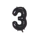 Onay Store Folyo Balon 3 Rakamı Helyum Balon 76 Cm Siyah Renk - 3 Yaş Balonu - 3 Yaş Balon -3 Rakam Balon