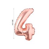 Onay Store Folyo Balon 4 Rakamı Helyum Balon 36 Cm Rose Gold Renk - 4 Yaş Balonu - 4 Yaş Balon -4 Rakam Balon