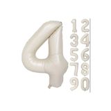 Onay Store Folyo Balon 4 Rakamı Helyum Balon 76 Cm Krem Renk - 4 Yaş Balonu - Doğum Günü Parti Seti Malzemeleri