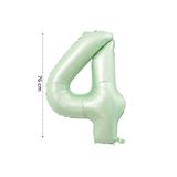 Onay Store Folyo Balon 4 Rakamı Helyum Balon 76cm Retro Yeşil Renk - 4 Yaş Balonu - Doğum Günü Süsü - Konsepti