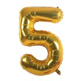Onay Store Folyo Balon 5 Rakamı Helyum Balon 36 Cm Gold Renk - 5 Yaş Balonu - 5 Yaş Balon -5 Rakam Balon