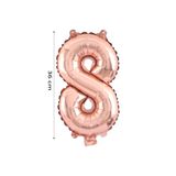 Onay Store Folyo Balon 8 Rakamı Helyum Balon 36 Cm Rose Gold Renk - 8 Yaş Balonu - 8 Yaş Balon -8 Rakam Balon