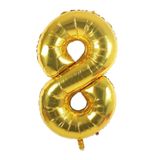 Onay Store Folyo Balon 8 Rakamı Helyum Balon 76 Cm Gold Renk - 8 Yaş Balonu - 8 Yaş Balon -8 Rakam Balon