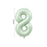 Onay Store Folyo Balon 8 Rakamı Helyum Balon 76cm Retro Yeşil Renk - 8 Yaş Balonu - Doğum Günü Süsü - Konsepti