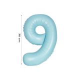 Onay Store Folyo Balon 9 Rakamı Helyum Balon 36 Cm Retro Mavi Renk - 9 Yaş Balonu - 9 Yaş Balon -9 Rakam Balon