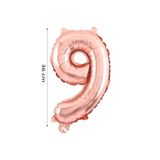 Onay Store Folyo Balon 9 Rakamı Helyum Balon 36 Cm Rose Gold Renk - 9 Yaş Balonu - 9 Yaş Balon -9 Rakam Balon