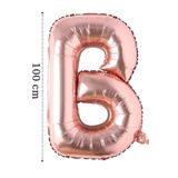Onay Store Folyo Balon B Harfi Helyum Balon 100 Cm Rose Renk - B Harf Balon - Harf Folyo Balon - B Harfli Balon