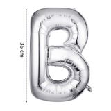 Onay Store Folyo Balon B Harfi Helyum Balon 36 Cm Gümüş Renk - B Harf Balon - Harf Folyo Balon - B Harfli Balon