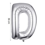 Onay Store Folyo Balon D Harfi Helyum Balon 36 Cm Gümüş Renk - D Harf Balon - Harf Folyo Balon - D Harfli Balon