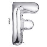 Onay Store Folyo Balon F Harfi Helyum Balon 36 Cm Gümüş Renk - F Harf Balon - Harf Folyo Balon - F Harfli Balon