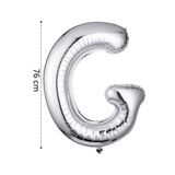 Onay Store Folyo Balon G Harfi Helyum Balon 76 Cm Gümüş Renk - G Harf Balon - Harf Folyo Balon - G Harfli Balon