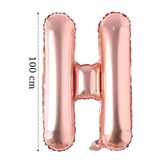 Onay Store Folyo Balon H Harfi Helyum Balon 100 Cm Rose Renk - H Harf Balon - Harf Folyo Balon - H Harfli Balon