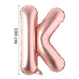 Onay Store Folyo Balon K Harfi Helyum Balon 100 Cm Rose Renk - K Harf Balon - Harf Folyo Balon - K Harfli Balon