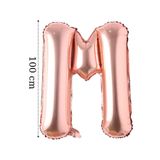 Onay Store Folyo Balon M Harfi Helyum Balon 100 Cm Rose Renk - M Harf Balon - Harf Folyo Balon - M Harfli Balon