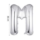 Onay Store Folyo Balon M Harfi Helyum Balon 36 Cm Gümüş Renk - M Harf Balon - Harf Folyo Balon - M Harfli Balon