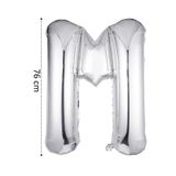 Onay Store Folyo Balon M Harfi Helyum Balon 76 Cm Gümüş Renk - M Harf Balon - Harf Folyo Balon - M Harfli Balon