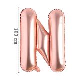Onay Store Folyo Balon N Harfi Helyum Balon 100 Cm Rose Renk - N Harf Balon - Harf Folyo Balon - N Harfli Balon