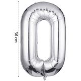 Onay Store Folyo Balon O Harfi Helyum Balon 36 Cm Gümüş Renk - O Harf Balon - Harf Folyo Balon - O Harfli Balon