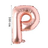 Onay Store Folyo Balon P Harfi Helyum Balon 100 Cm Rose Renk - P Harf Balon - Harf Folyo Balon - P Harfli Balon