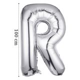 Onay Store Folyo Balon R Harfi Helyum Balon 100 Cm Gümüş Renk - R Harf Balon - Harf Folyo Balon- R Harfli Balon