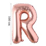 Onay Store Folyo Balon R Harfi Helyum Balon 100 Cm Rose Renk - R Harf Balon - Harf Folyo Balon - R Harfli Balon