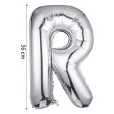 Onay Store Folyo Balon R Harfi Helyum Balon 36 Cm Gümüş Renk - R Harf Balon - Harf Folyo Balon - R Harfli Balon