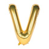 Onay Store Folyo Balon V Harfi Helyum Balon 36 Cm Gold Renk - V Harf Balon - Harf Folyo Balon - V Harfli Balon