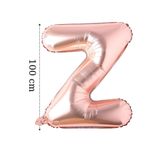 Onay Store Folyo Balon Z Harfi Helyum Balon 100 Cm Rose Renk - Z Harf Balon - Harf Folyo Balon - Z Harfli Balon