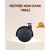 Onba 4 cm Kilitsiz Mobilya Ayağı Tekli Kolay Dönen Masa ve Sehpa Ayağı - OB4624-3419 - Çok Renkli