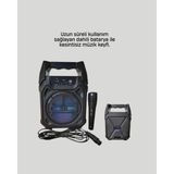 Onba 6.5 Inç Bluetooth Hoparlör Mikrofonlu Taşınabilir Karaoke ve Parti Sistemi - OB1979-7172 - Çok Renkli