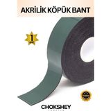 Onba Akrilik Köpük Bant – Yeşil Siyah 10mmx10mt - 1 Adet