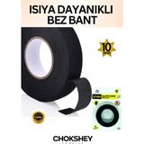 Onba Bez Bant 10 m 1 Adet Isıya Dayanıklı Alev Yalıtım Bant Kalıntı Bırakmayan Aşınma Direnci ile Güçlü Koruma