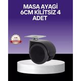 Onba Çok Amaçlı Kilitsiz Masa Ayağı Tekerleği 6 cm - OB5785-8964 - Çok Renkli