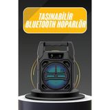 Onba Karaoke Mikrofonlu Fm Radyolu Bluetooth Hoparlör Yüksek Ses Kaliteli - OB4179-2141 - Çok Renkli