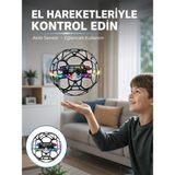 Onba LED Işıklı Futbol Topu Mini Drone Akıllı Sensörlü El Kontrollü - OB4171-8383 - Çok Renkli
