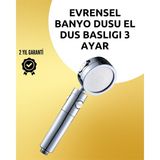 Onba Masaj ve Yağmur Modlu Çok Işlevli Paslanmaz Çelik Duş Başlığı - OB1213-7073 - Çok Renkli