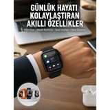 Onba Yeni Nesil Akıllı Saat Müzik Dinleme Bildirim Görme Sesli Asistan Desteği Yeni - OB7863-7648 - Çok Renkli