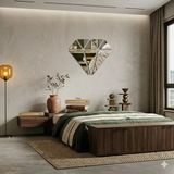 ÖNÇ - PRİME 40X40 cm Elmas Formlu Kırılmaz Pleksi Ayna - Geometrik Duvar Dekoru