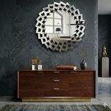 ÖNÇ - PRİME 40X40 cm Kırılmaz Pleksi Dekoratif Duvar Aynası - Modern Geometrik Tasarım 1. Sınıf Ayna