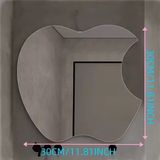 ÖNÇ - PRİME Apple Tasarım Kırılmayan Pleksi Duvar Aynası - 30X30 cm Modern Dekoratif Ayna