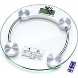 ÖNÇ - PRİME Dijital - Pilli Yuvarlak Banyo Baskül Terazi Tartı LCD Ekran 180KG/0.1G 30X30CM İ11-026