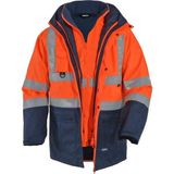 Öncü 5+1 Oxford Çok Amaçlı Işçi Mont ve Kaban Reflektörlü Parka Turuncu - S