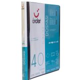 Önder 1240-3 PP Ön Cepli 40 Poşetli Siyah Sunum Dosyası