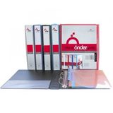 Önder 2015-2 4 Halkalı Kırmızı 5 cm Firma Klasörü